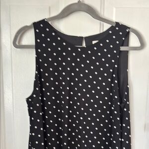 Anne Klein Sz 12 Black White Polka Dot Dress